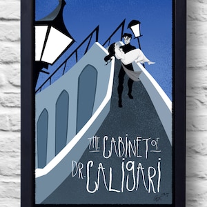 The Cabinet of Dr. Caligari- Movie Poster Print, illustration, art, painting, gift
