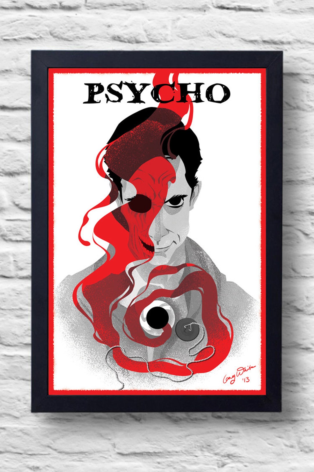 Psycho- Alfred Hitchcock Anthony Perkins Movie Poster Print