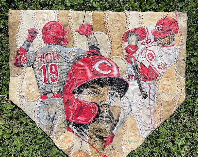 Featured listing image: Customized Made to Order Baseball Mixed Media Portrait