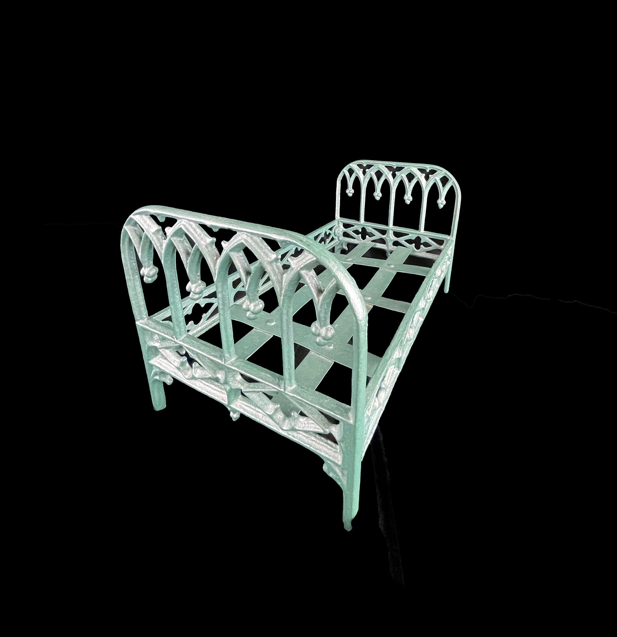 Vintage Gothic Toy Cast Iron Dolls Bed in Mint Condition With Etsy