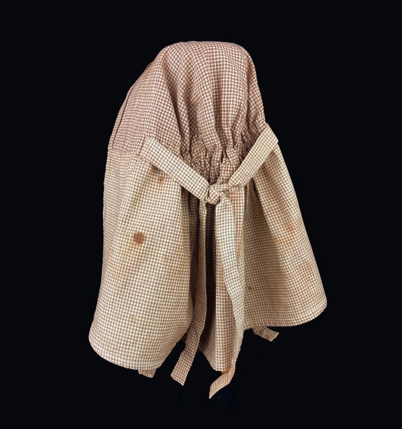 Authentic Day Gingham Bonnet For Child c. 1860 An… - image 4