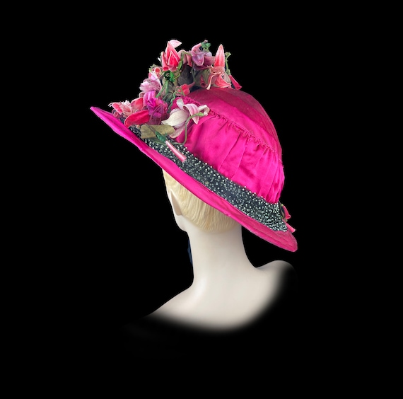 Museum-Worthy c. 1910 French Edwardian Hat Silk F… - image 7