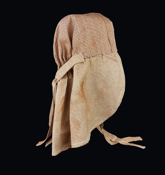 Authentic Day Gingham Bonnet For Child c. 1860 An… - image 6