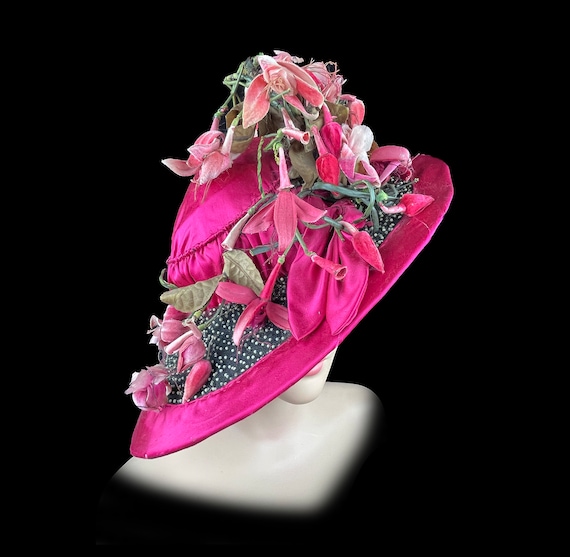 Museum-Worthy c. 1910 French Edwardian Hat Silk F… - image 5