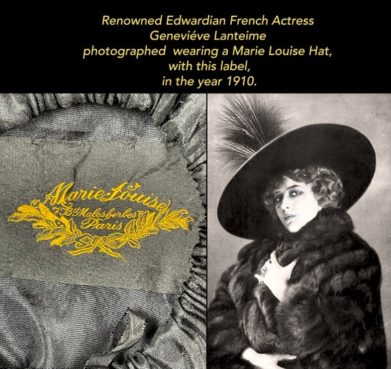 Museum-Worthy c. 1910 French Edwardian Hat Silk F… - image 2