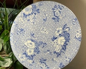 Spode PRIMULA 12-3 4 quot Round Platter Pizza Plate Chop Plate Charger - Blue Room Collection - Blue and White Transferware