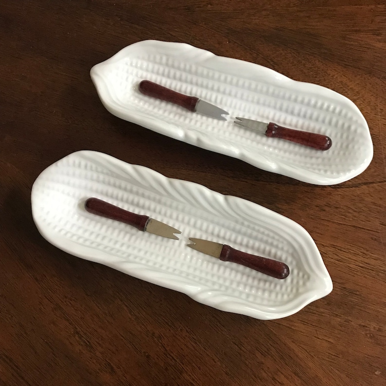 Ceramic Sweet Corn Boats Made by PIC Taiwan 2 Etsy