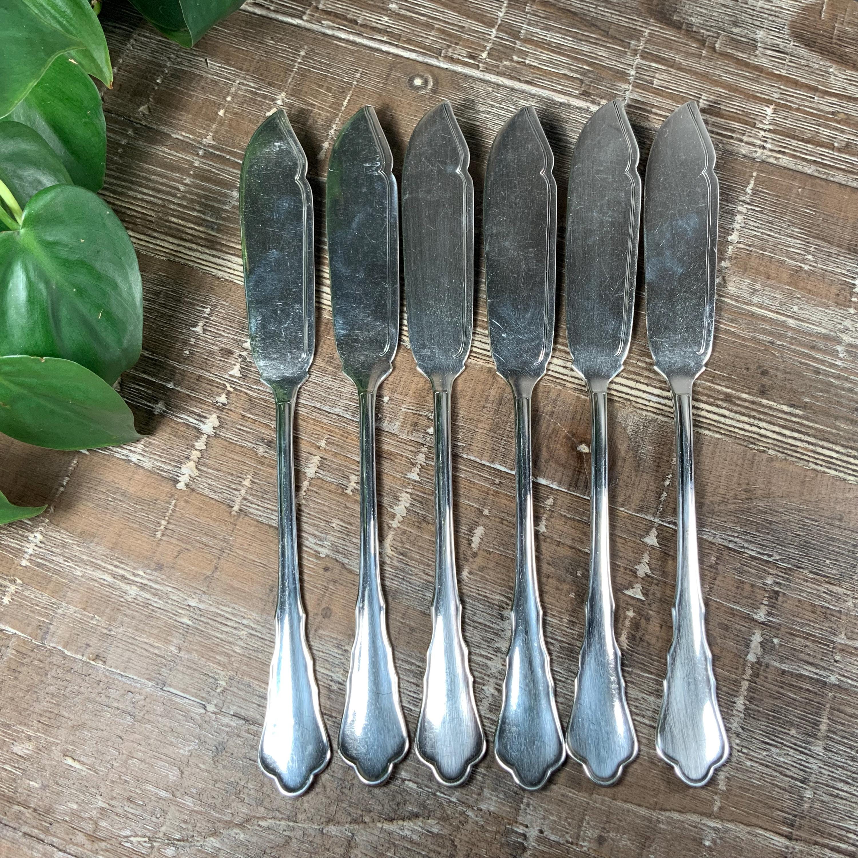 Service De 6 Couteaux à Poisson - État Correct - Sans Marque