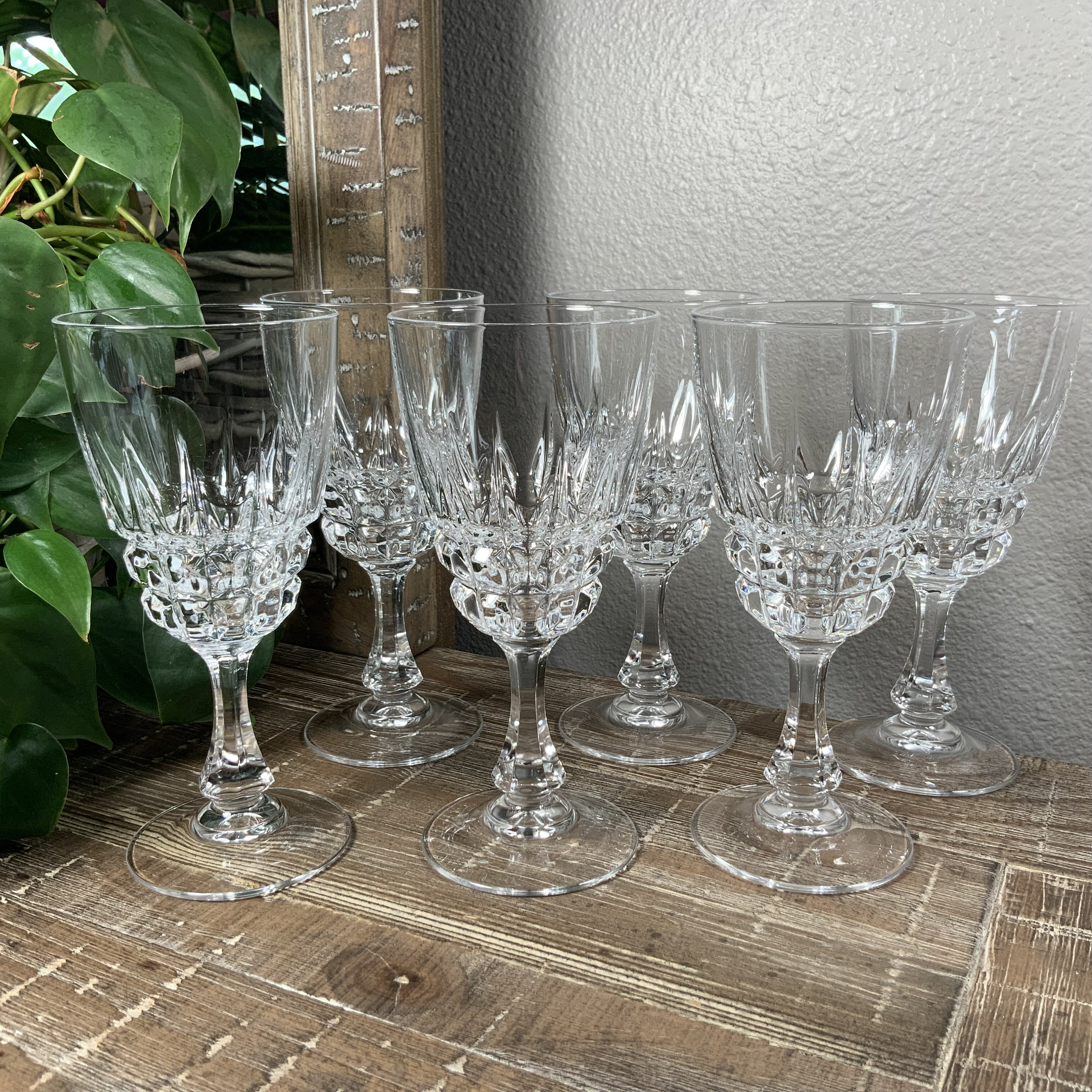 Wine Glasses With Lines at 5 Oz/6 Oz/8 Oz Unique Wood Stem Wine Glasses  Wine Glass Set of 4 Premium Stemware Wine Glass Rw006 