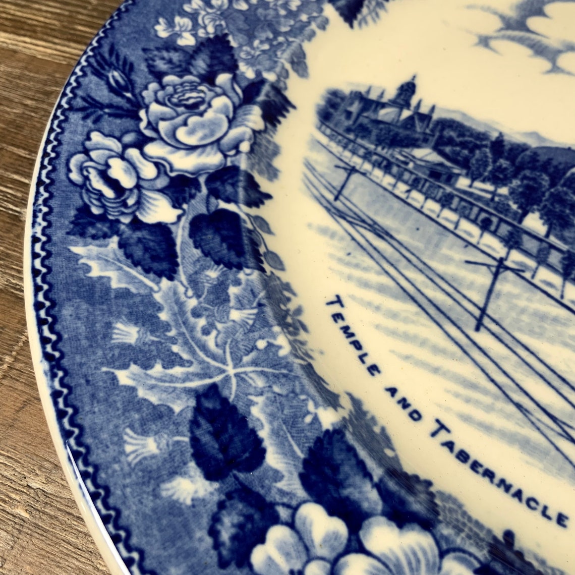 TEMPLE and TABERNACLE Block Salt Lake City Blue and White Etsy