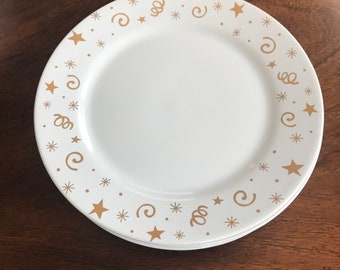 Four (4) Pampered Chef CELEBRATION Dessert Plates!