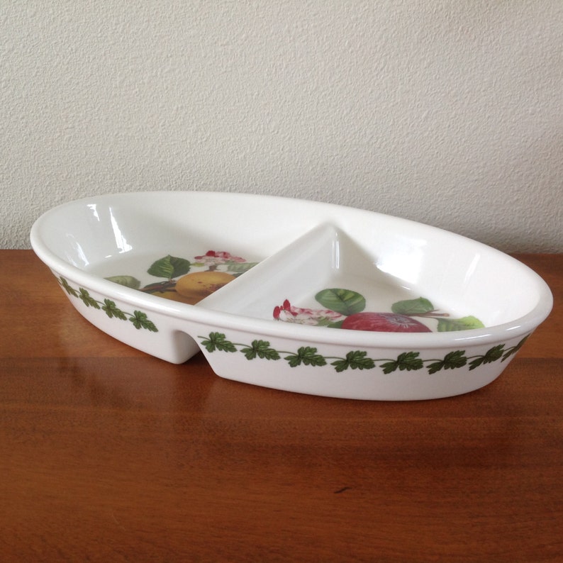 The Goddess of Fruit Portmeirion POMONA 11 Hoary Apple Pippin Apple Oval Divided Vegetable Bowl Dish