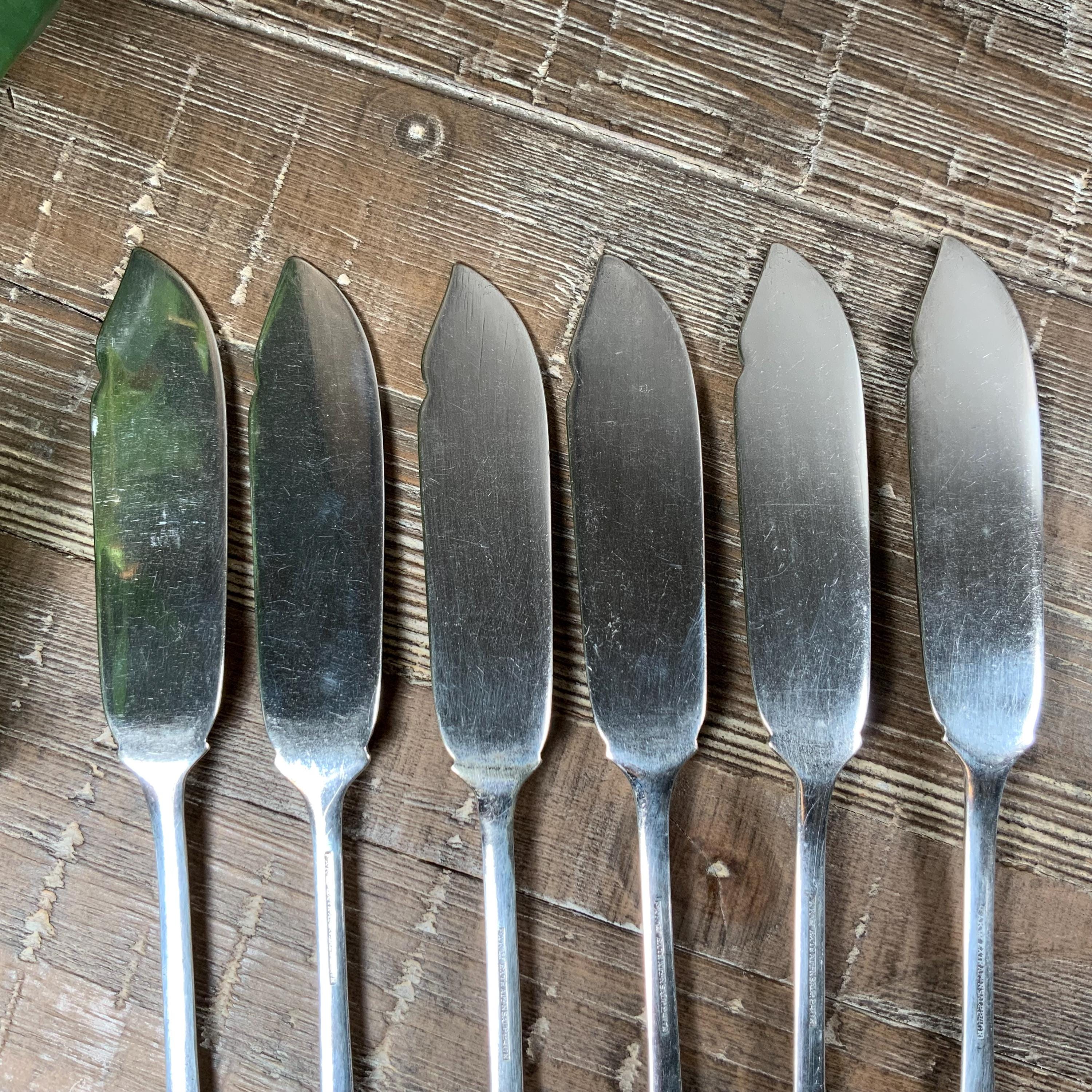 Service De 6 Couteaux à Poisson - État Correct - Sans Marque