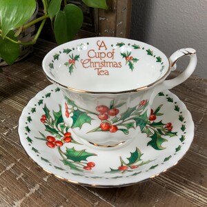 A Cup of Christmas Tea Cup And Saucer: Festive Elegance Unwrapped