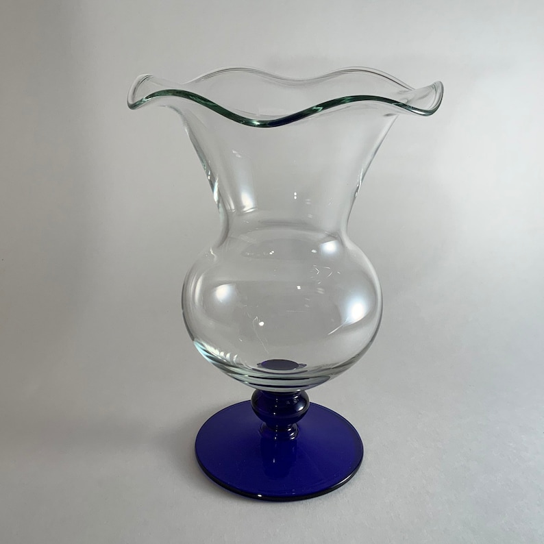 Princess House CRYSTAL SAPPHIRE 8 Flower Vase Clear Etsy