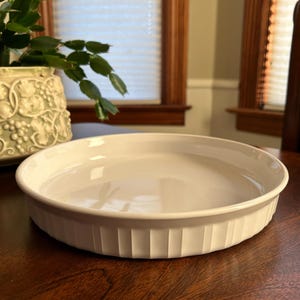 Corning Ware F-3-B FRANS WIT 101/2 inch quichebakker!
