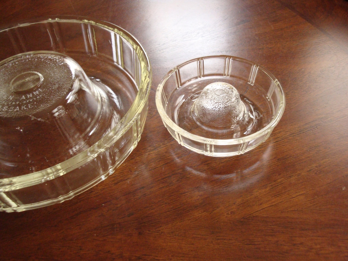 Depression Glasbake QUEEN ANNE/Little PRINCESS Pans/Molds 2 Etsy
