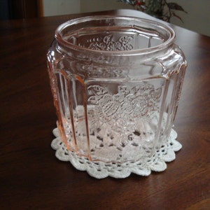 Anker Hocking Mayfair rosa Rose Depression Glas Keks / Keksdose!
