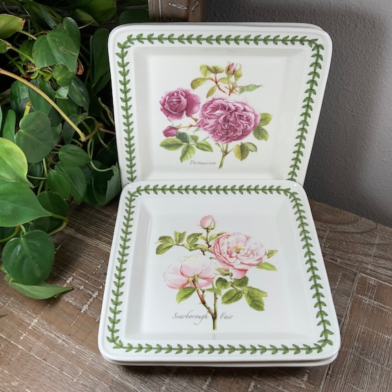 Choice - Two (2) Portmeirion BOTANIC ROSES Square Luncheon / Salad