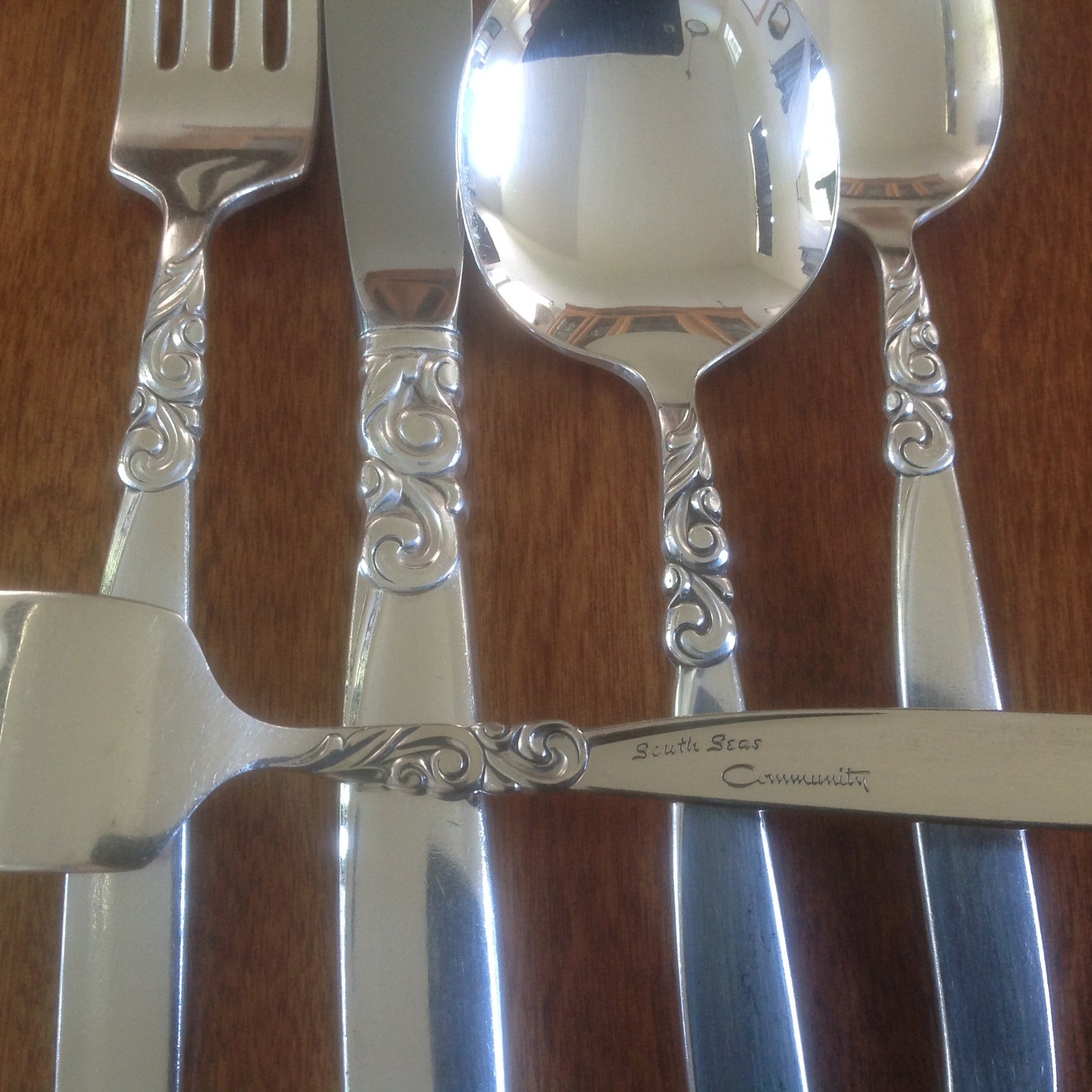 Oneida SOUTH SEAS Silverplate 43 Piece Flatware / Silverware Etsy