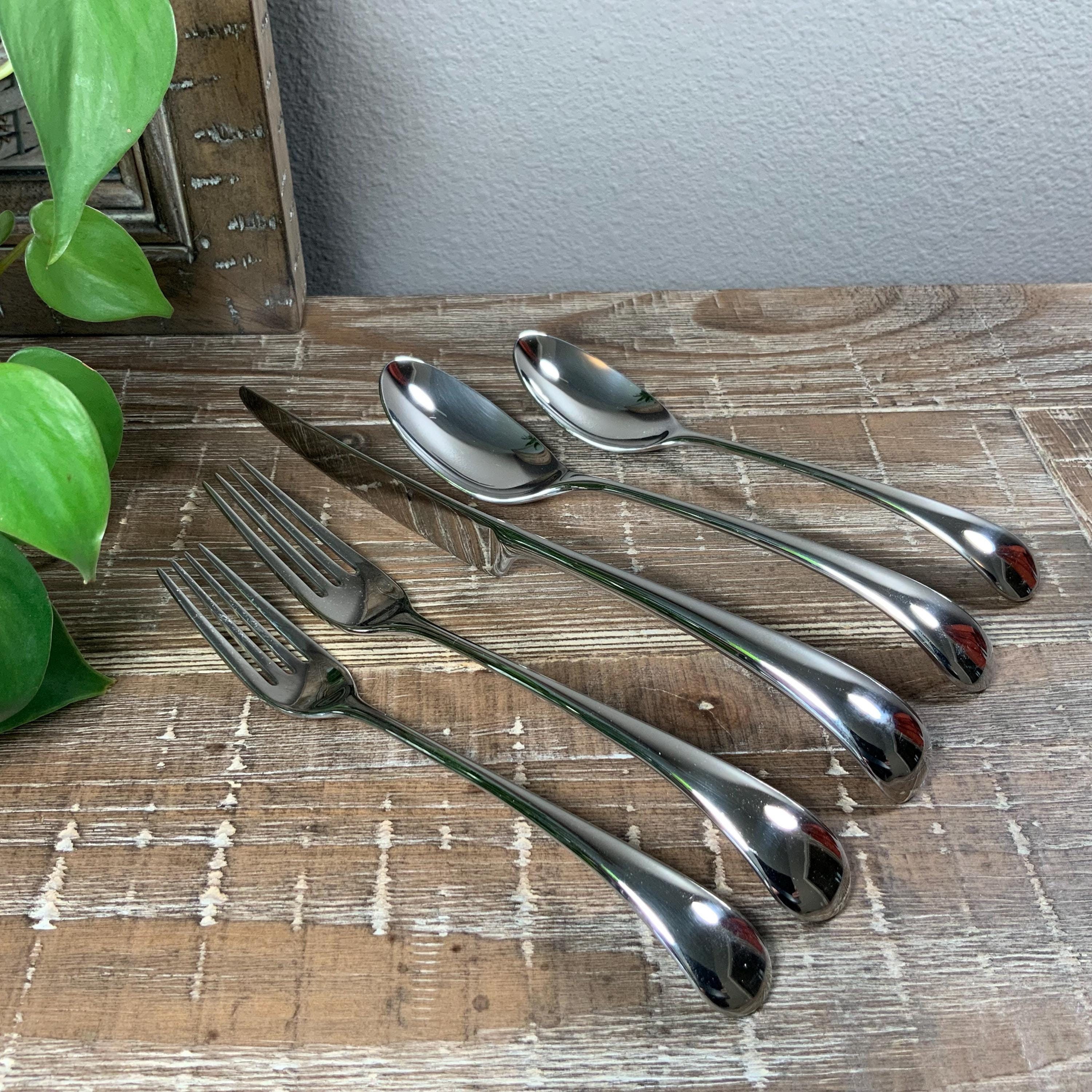 21-piece Dansk TORUN Silver Stainless Steel Flatware - Modern