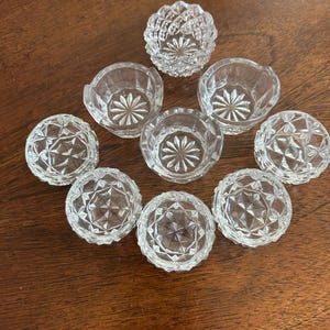 Choice Vintage Crystal Individual Salts - (9) beschikbaar!