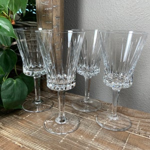 Four (4) Gorham RICHELIEU-RONDO Crystal Wine Goblets - Fine Crystal