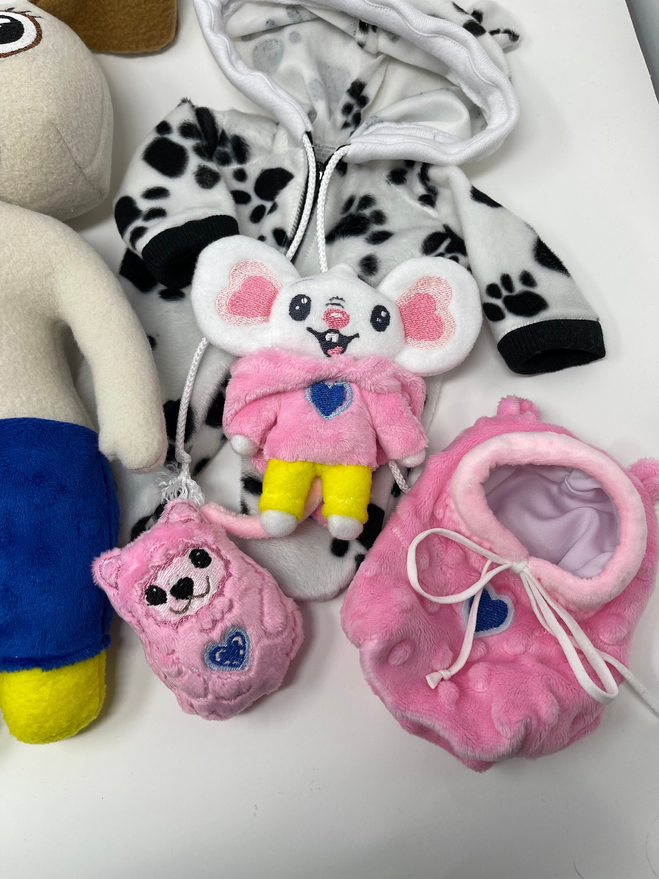 2pcs Chip and Potato Plush Toys Cartoon Pug Dog Plushie Animal Mouse Peluche Stuffed Animal Soft Toys for Kids