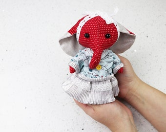 Customizable Handmade toy - Elephant - custom made 7+ y.o.