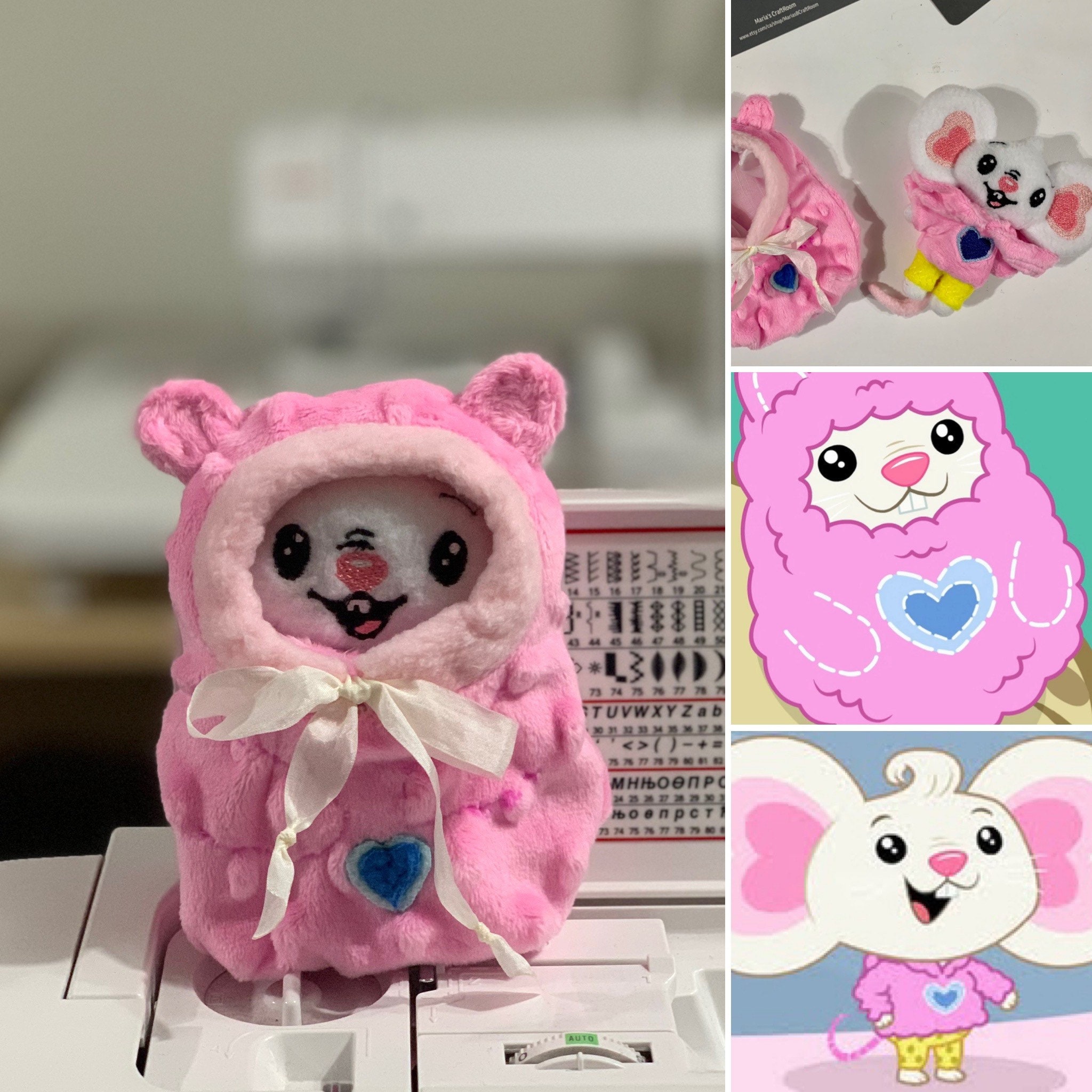 2pcs Chip and Potato Plush Toys Cartoon Pug Dog Plushie Animal Mouse Peluche Stuffed Animal Soft Toys for Kids
