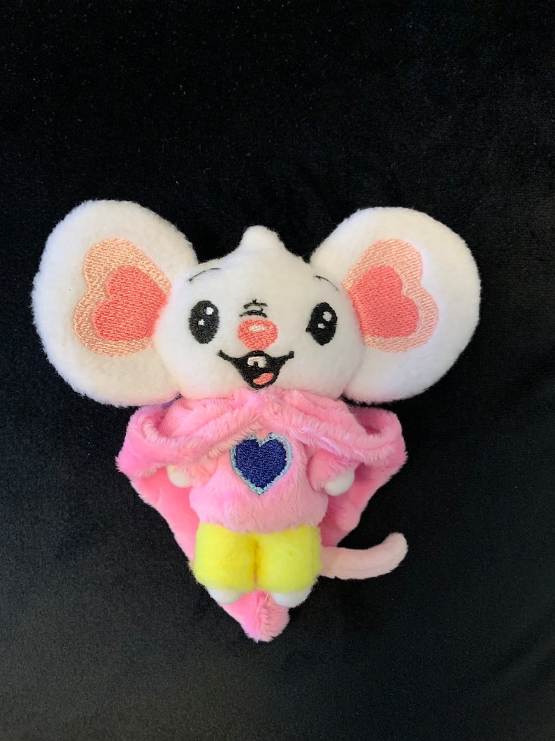 Small Potato mouse plush toy with a snugglie sleeping bag image 6