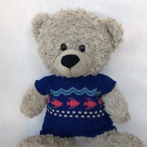 Teddy beer kabel wollen trui. Kabel brei teddybeer trui past Teddy beer kabel wollen trui. Kabel brei teddybeer trui past