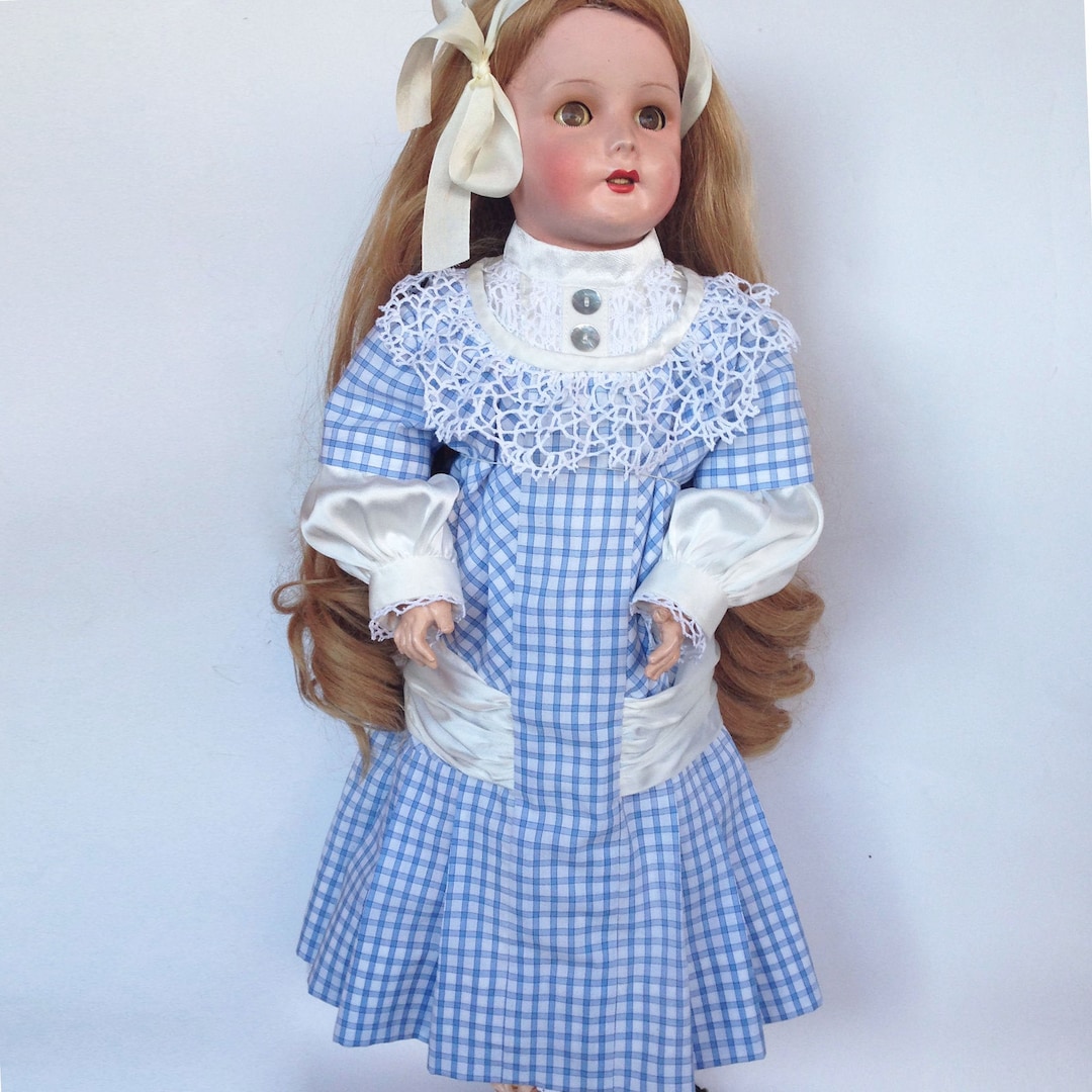 Antique Tiny French Doll Dress Button | Silk Bead Teal Blue 1890s Vintage