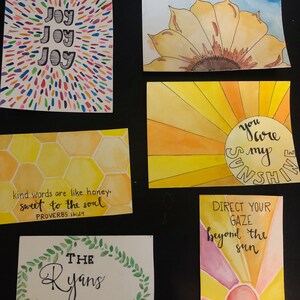 Variety Watercolor Postcard pack