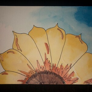 Sunflower postcard