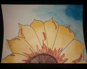 Sunflower postcard