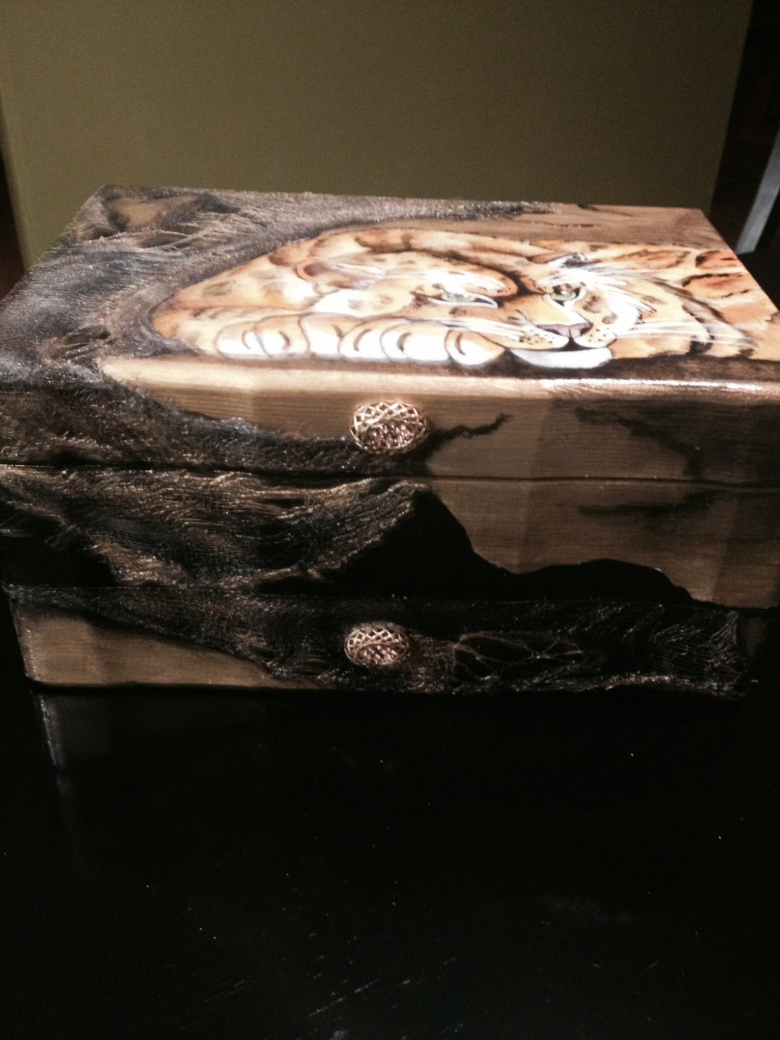 SOLD. Custom hand painted jewelry box This piece has been Etsy