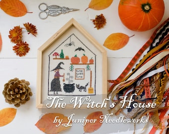 The Witch's House Primitive Cross Stitch Pattern Instant PDF Download