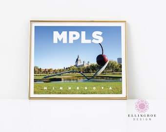 Minneapolis Home Decor | Cherry And The Spoon Decor, Minnesota Landscape, Minnesota Architecture, Minnesota Print, MN Decor, Home Decor