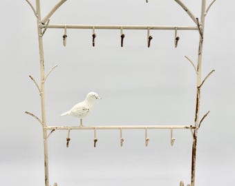 Jewelry Rack, Bird on a Wire, Wrought Iron