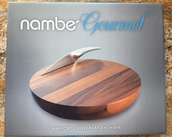 Nambe Harmony Cheese Board with Knife