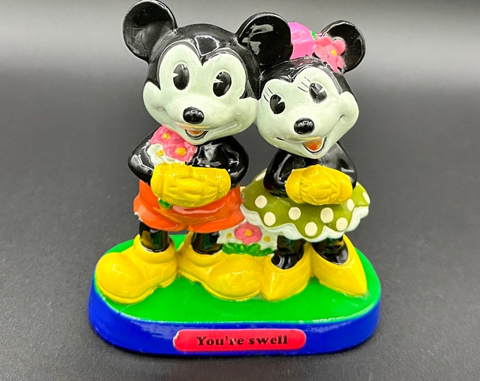 Vintage Mickey and Minnie Mouse You're Swell Figurine