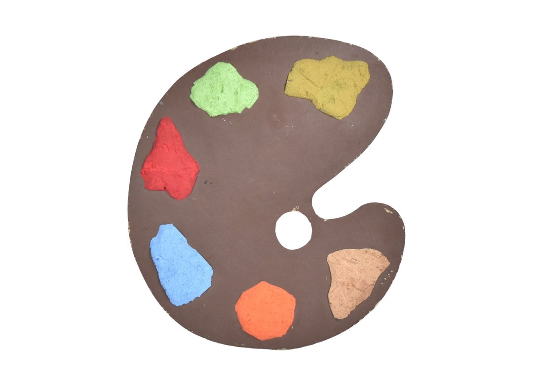 Vintage Artist Made Art Store Display Large Painters Palette Sculpture