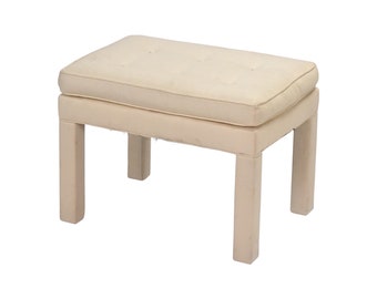 Vintage Mid-Century Modern Upholstered Bench Vanity Stool