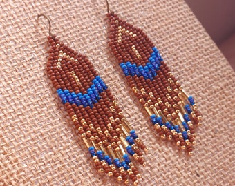 Beryl Beaded Earrings | Seed Beads | Beadweaving | Handwoven | Jewelry