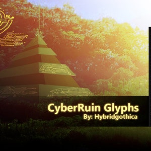 CyberRuin Glyphs | Photoshop Brushes | Creative