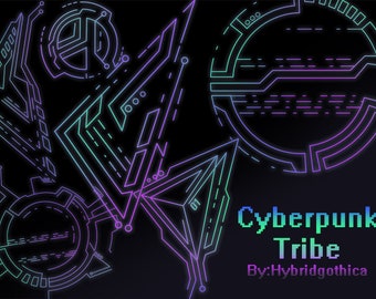 Cyberpunk Tribe / Pinceles de Photoshop / Creativo