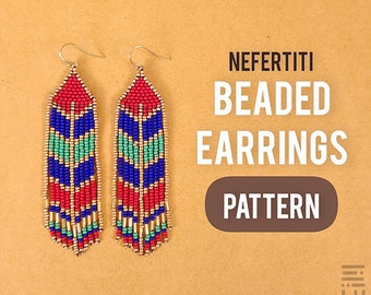 Nefertiti Beaded Earrings Pattern | Beading PDF