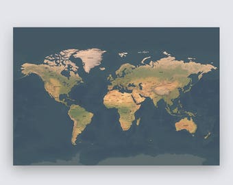 World Map- Push Pin Travel World Map Print