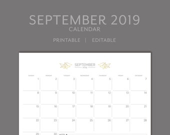 Geometric Calendar Etsy